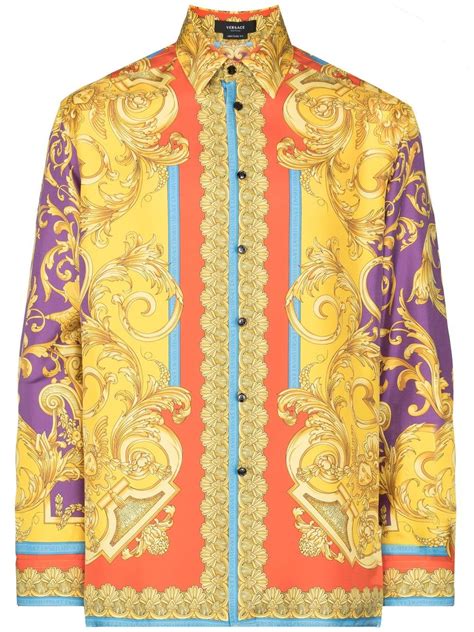 versace sweatshirt baroque|versace barroco print silk shirt.